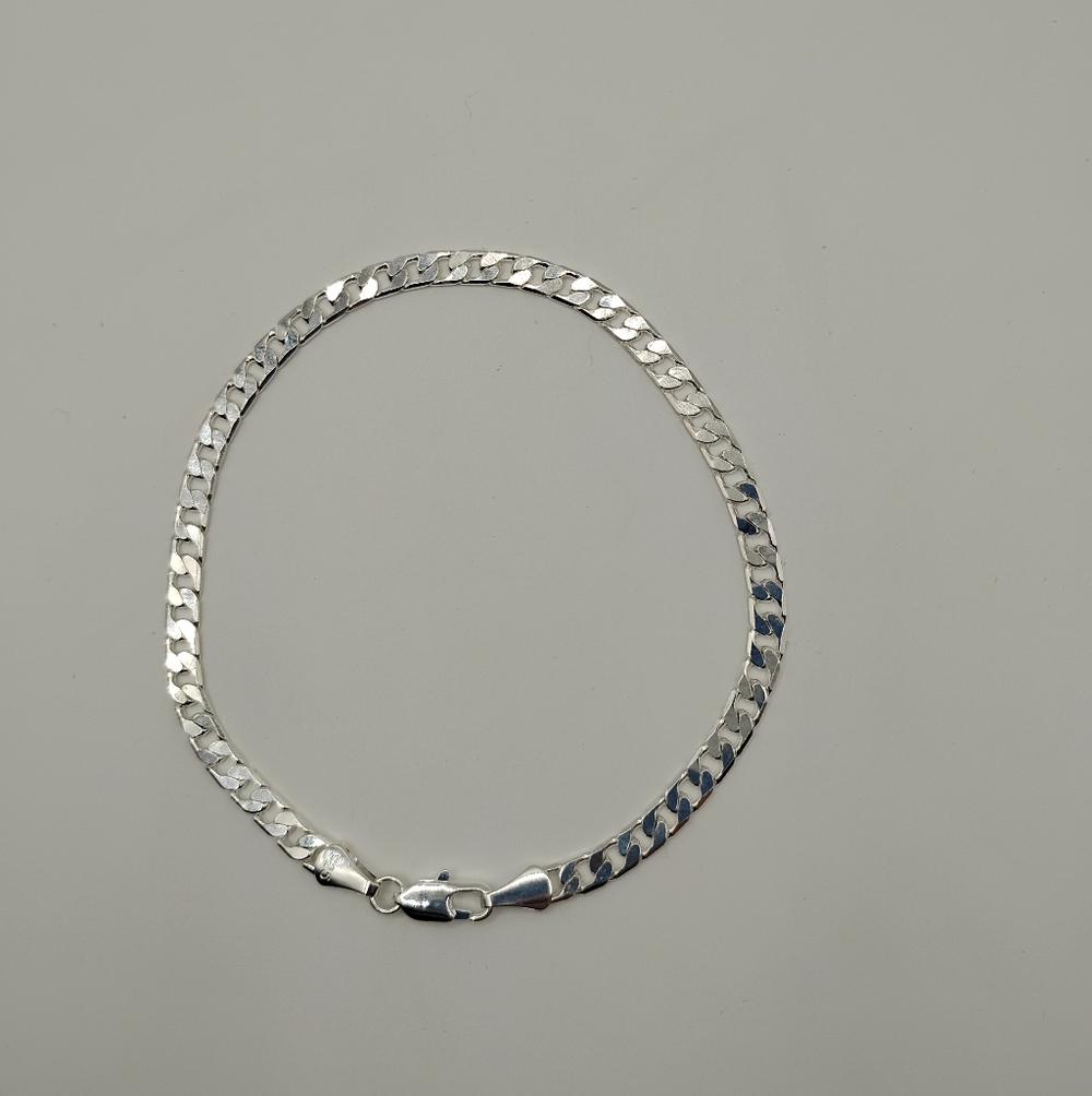 Sterling Silver 925 Cuban Link 8" Bracelet - Picture 8 of 8